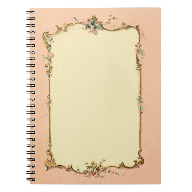 Hübscher Chic-Vintage französische Notizblock (Vorderseite)