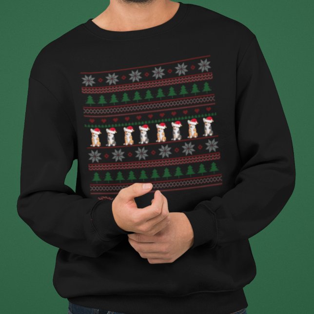 Hübscher Corgi hässlicher Weihnachtspullover-Party Sweatshirt (Von Creator hochgeladen)