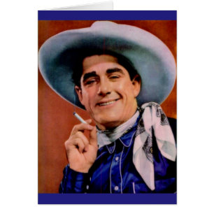 hübscher Cowboy mit Zigarette