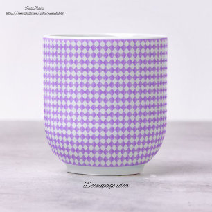 Hübscher Diamant lila weiß Moderne Bonbondecoupage Seidenpapier