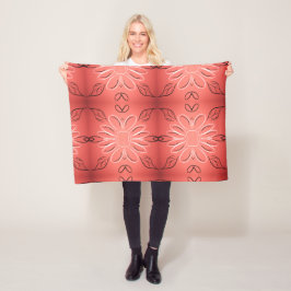 Hübscher Druck mit Burgundy Coral Fleecedecke