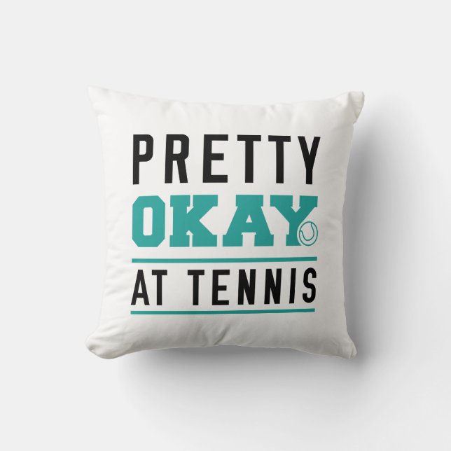 Hübscher Erfolg bei Tennis Kissen (Vorderseite)