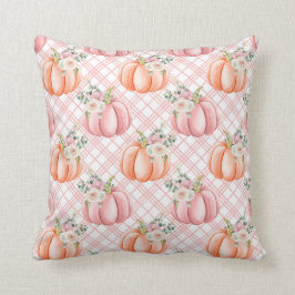 Hübscher Fall Pink Wasserfarbe Kürbiskissen Kissen
