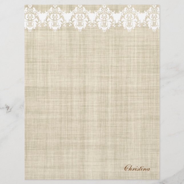 Hübscher Flyer für Linen und Spitzen (Vorne)