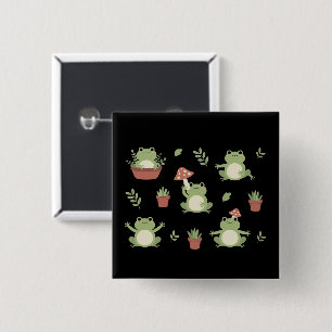 Hübscher Frosch Lustiges Tierliebhaber-Geschenk fü Button