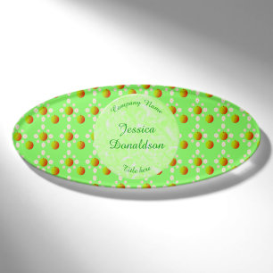 Hübscher Frühling Apfelblüte und Äpfel Gemustert Namenschild