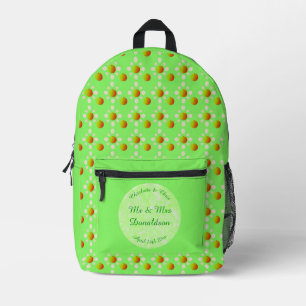 Hübscher Frühling Hochzeit Apfelblüte und Äpfel Bedruckter Rucksack