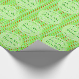 Hübscher Frühling Hochzeit Apfelblüte und Äpfel Geschenkpapier