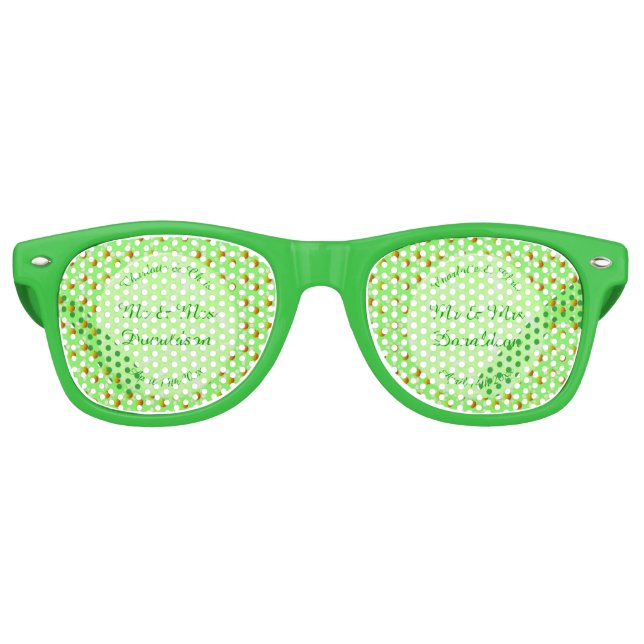Hübscher Frühling Hochzeit Apfelblüte und Äpfel Partybrille (Vorderseite)