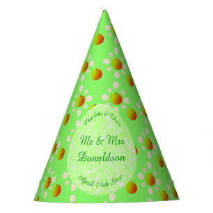 Hübscher Frühling Hochzeit Apfelblüte und Äpfel Partyhütchen