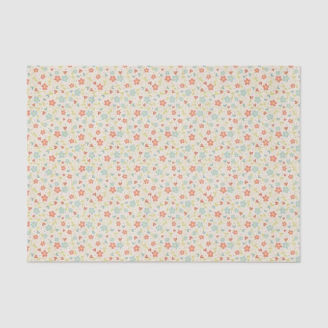 Hübscher Frühling Vintag Seidenpapier (Vorderseite)