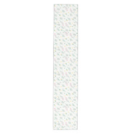 Hübscher Frühlings-Blumenmuster Mittelgroßer Tischläufer