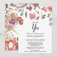 Hübscher Frühlingsfloral Sie sagte Ja Engagement P