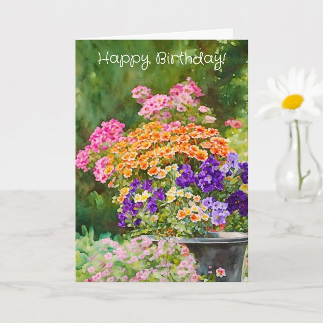 Hübscher Frühlingsommergarten Blume Geburtstag Karte (Kleine Pflanze)