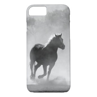 Hübscher galoppierender Pferdeschwarzweiss-kasten Case-Mate iPhone Hülle