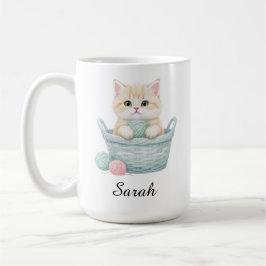 Hübscher Garn Kätzchen Becher Kaffeetasse
