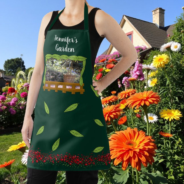 Hübscher Gartengartenliebhaber Schürze (Pretty gardening flower garden lover personal apron. Practical apron to for working in the garden.)