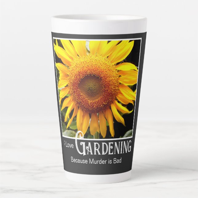 Hübscher Gärtner Sprichwort Gelb Sonnenblume Milchtasse (Vorderseite)