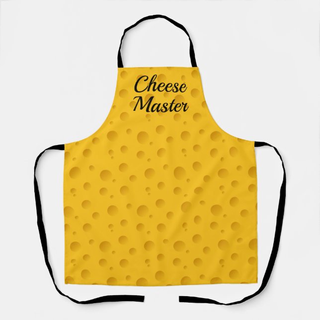 Hübscher, gelber Schweizer Käse Küche Schürze (Vorderseite)