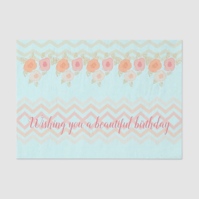 Hübscher Gemusterter Designer Seidenpapier (Vorderseite)