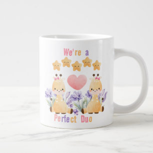 Hübscher Giraffenbecher für Paare Wir sind ein p Jumbo-Tasse