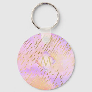 Hübscher Girl-Glitzer Rosa Goldfarben Schlüsselanhänger