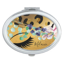 Hübscher Girly Glitzer Gold Animal Print, Glam