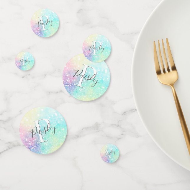 Hübscher Glitzer Holographic Iridescent Girl Konfetti (Gruppe)