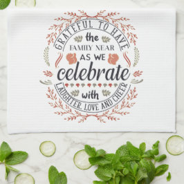 Hübscher glücklicher Herbst Dankbarkeit Geschirrtuch