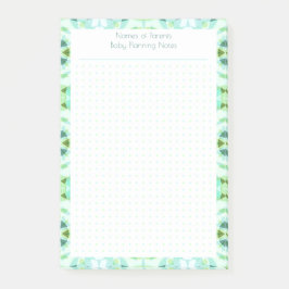 Hübscher, grüner Dot Grid neuer Baby Plan Planer Post-it Klebezettel