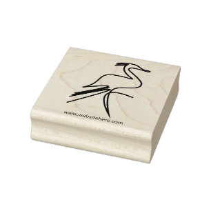 Hübscher Haar-Kranich-Vogel Gummistempel