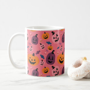 Hübscher Halloween-Kürbis-Muster-Becher Kaffeetasse