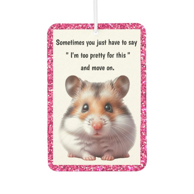 Hübscher Hamster Autolufterfrischer (Vorderseite)