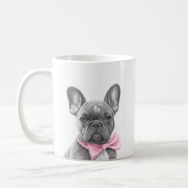 Hübscher Hengst mit rosa Bug Kaffeetasse (Links)