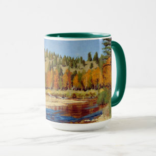 Hübscher Herbst Colorado Gebirgsbach Tasse