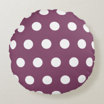 Hübscher Herbst Lila weiße Polka-Punkte