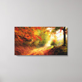 Hübscher Herbstvorsprung über Landesgrenze Leinwanddruck
