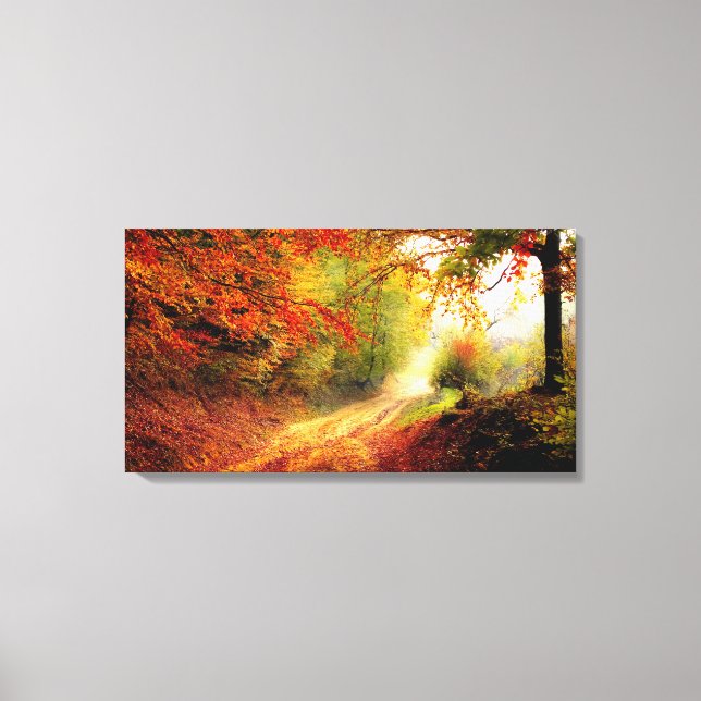 Hübscher Herbstvorsprung über Landesgrenze Leinwanddruck (Vorderseite)