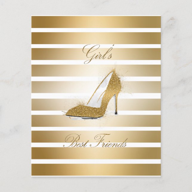 Hübscher High Heels Schuh "Girls best Friends" Flyer (Vorne)