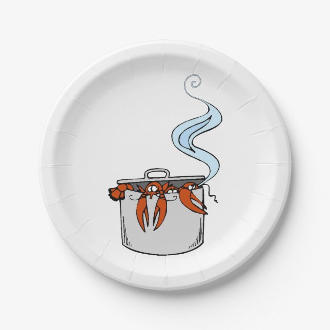 Hübscher Hummer Pappteller (Vorderseite)