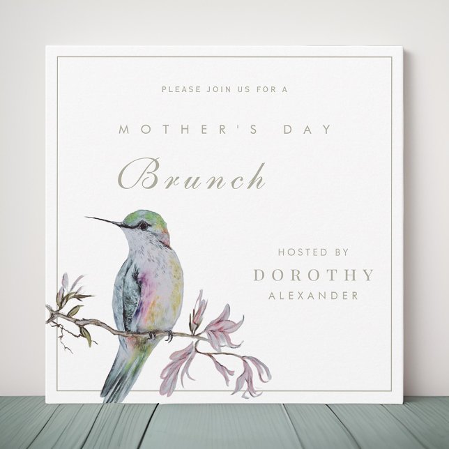Hübscher Hummingbird Muttertag Einladung (Von Creator hochgeladen)