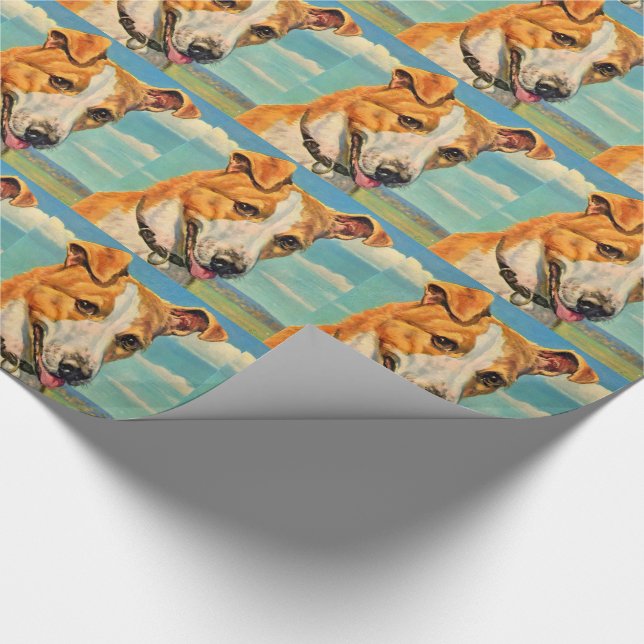 hübscher Hund hübscher Hund Geschenkpapier (Ecke)