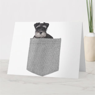 Hübscher Hund Miniaturschnauzer In Deiner Tasche H Karte