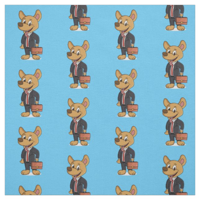 Hübscher Hund mit Anzug Cartoon Stoff (Muster)