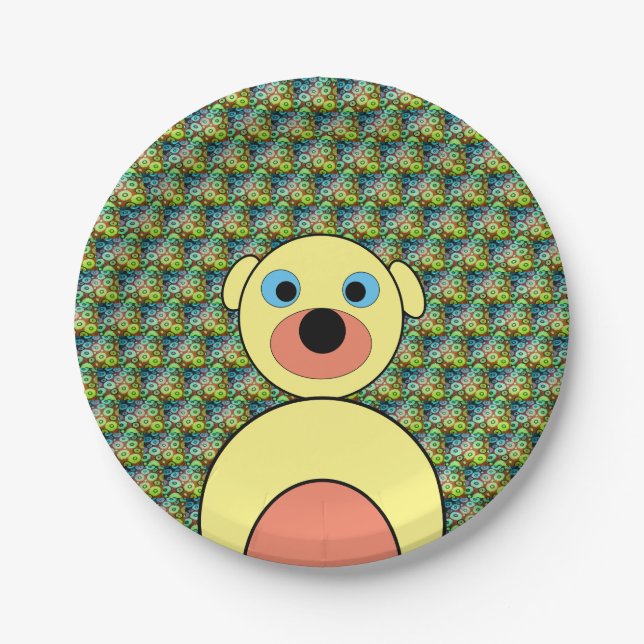 Hübscher Hund Pappteller (Vorderseite)