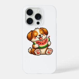 Hübscher Hund Wassermelone iPhone 15 Pro Hülle