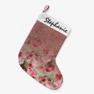 Hübscher Imitat-Rosen-GoldGlitzer auf dem Kleiner Weihnachtsstrumpf