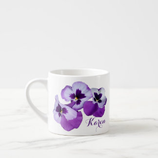 Hübscher individualisierbarer Name Karen lila pans Espressotasse