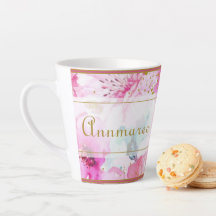 Hübscher Individuelle Name Blumenrosa und Gold