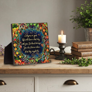 Hübscher inspirierender letzter Tag mit Ihrem Zita Fotoplatte